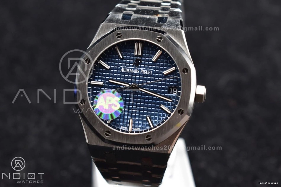 SS Best Oak 445 Edition Bracelet 1:1 A4302 APSF Clone SS Blue Super Lightweight 15500 Dial 41mm Textured Royal on 0116